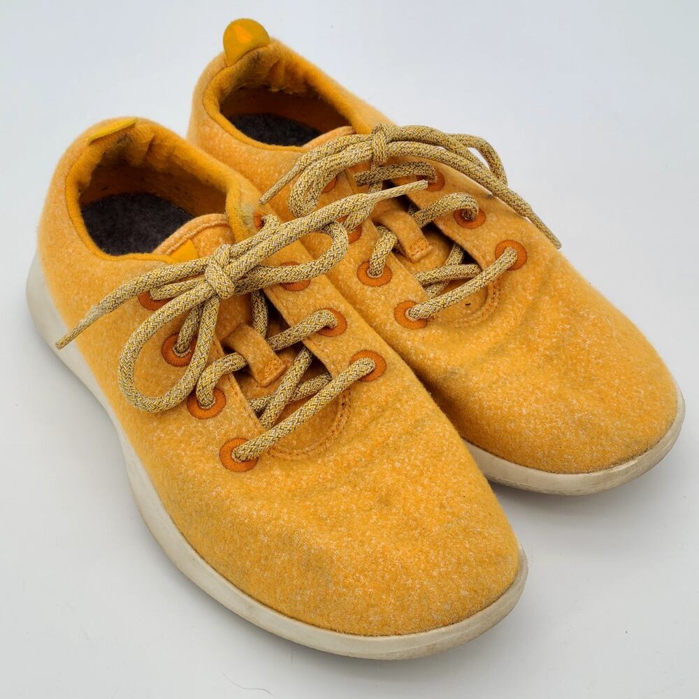 Allbirds Yellow Merino Wool WR W9 0221 NV1 Runners Sneakers Shoes Womens Size 9